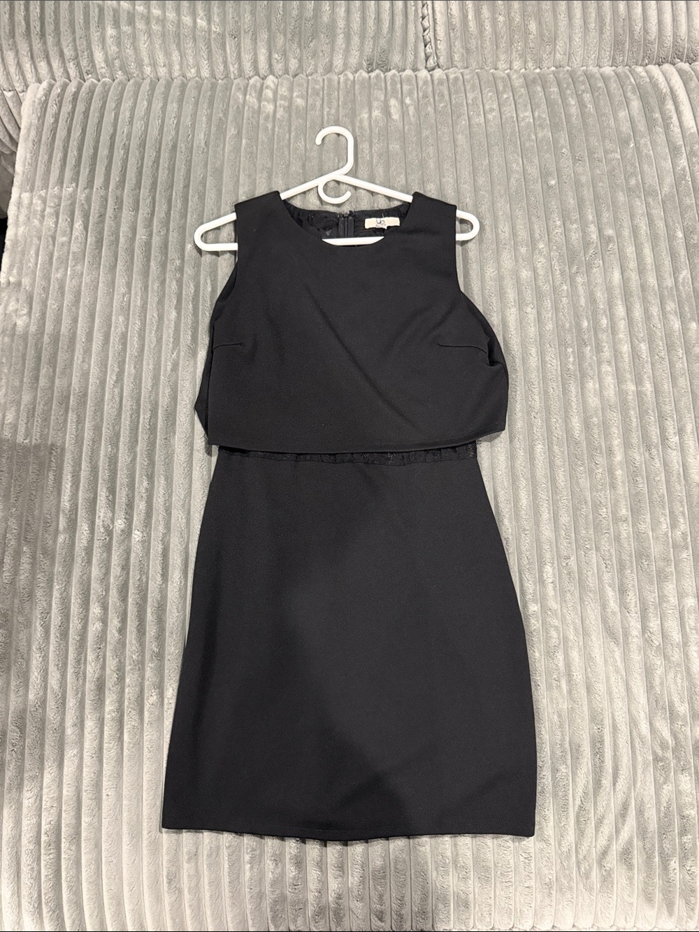 Ya Los Angeles Black Layered Crop-Bodice Mini Dress